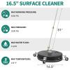 imageYITAHOME Pressure Washer Surface Cleaner 18quot Dual Handle with 2 Nozzles ampamp 4 Replacements High Pressure Cleaner for Driveways Sidewalks Patios Stainless Steel ampamp 38quot Quick Connector 4000 PSIPP Plastic