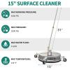 imageYITAHOME Pressure Washer Surface Cleaner 18quot Dual Handle with 2 Nozzles ampamp 4 Replacements High Pressure Cleaner for Driveways Sidewalks Patios Stainless Steel ampamp 38quot Quick Connector 4000 PSIStainless Steel
