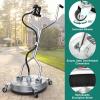imageYITAHOME Pressure Washer Surface Cleaner 18quot Dual Handle with 2 Nozzles ampamp 4 Replacements High Pressure Cleaner for Driveways Sidewalks Patios Stainless Steel ampamp 38quot Quick Connector 4000 PSIStainless Steel