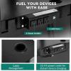 imageYITAHOME Rolling AV Cart with Wheels ampamp Locking Cabinet Keyboard Tray ampamp 164ft ExtraLong Power Cord Mobile Presentation Media Cart for Computer Laptop Printer Projector BlackAV Cart with Locking Cabinet
