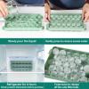 imageYITAHOME Round Ice Ball Cube Trays with Lid and Bin Ice Ball Maker Molds for Freezer Ice Container for Coffee Drinks Beverage Juice Cocktails Whiskey