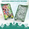 imageYITAHOME Round Ice Cube Trays Ice Ball Maker Molds with Lid and Bin for Freezer Ice Container for Coffee Drinks Beverage Juice Cocktails WhiskeyGreen