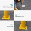 imageYITAHOME Safety Bollard Post 36quot x 45quot Steel Bollards for Warehouse Yellow 1 Pack1 PACK