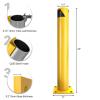 imageYITAHOME Safety Bollard Post 36quot x 45quot Steel Bollards for Warehouse Yellow 1 Pack1 PACK