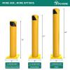 imageYITAHOME Safety Bollard Post 36quot x 45quot Steel Bollards for Warehouse Yellow 1 Pack2 PACK
