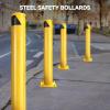 imageYITAHOME Safety Bollard Post 36quot x 45quot Steel Bollards for Warehouse Yellow 1 Pack2 PACK