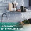 imageYITAHOME Stainless Steel Shelf 14 x 36 Inches Wall Mount Metal Floating Sheld with Transparent Silicone Mat NSF Commercial Kitchen Shelving Rack for Storage Restaurant Home Hotel Garage1424