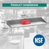 imageYITAHOME Stainless Steel Shelf 14 x 36 Inches Wall Mount Metal Floating Sheld with Transparent Silicone Mat NSF Commercial Kitchen Shelving Rack for Storage Restaurant Home Hotel Garage1236