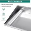imageYITAHOME Stainless Steel Shelf 14 x 36 Inches Wall Mount Metal Floating Sheld with Transparent Silicone Mat NSF Commercial Kitchen Shelving Rack for Storage Restaurant Home Hotel Garage1236