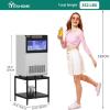 imageYITAHOME Table Stand for Commercial Ice Maker Machine 2Tier Storage Shelf Coffee Tea End Table Square Simple Style Side Table for Office Restaurant Home Bars Coffee ShopTap Water 100LBSTable