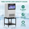 imageYITAHOME Table Stand for Commercial Ice Maker Machine 2Tier Storage Shelf Coffee Tea End Table Square Simple Style Side Table for Office Restaurant Home Bars Coffee ShopTap Water 100LBSTable