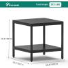 imageYITAHOME Table Stand for Commercial Ice Maker Machine 2Tier Storage Shelf Coffee Tea End Table Square Simple Style Side Table for Office Restaurant Home Bars Coffee ShopTable Stand