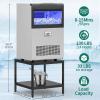 imageYITAHOME Table Stand for Commercial Ice Maker Machine 2Tier Storage Shelf Coffee Tea End Table Square Simple Style Side Table for Office Restaurant Home Bars Coffee ShopTop Loading 100LBSTable