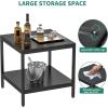 imageYITAHOME Table Stand for Commercial Ice Maker Machine 2Tier Storage Shelf Coffee Tea End Table Square Simple Style Side Table for Office Restaurant Home Bars Coffee ShopTap Water 100LBSTable