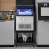 imageYITAHOME Table Stand for Commercial Ice Maker Machine 2Tier Storage Shelf Coffee Tea End Table Square Simple Style Side Table for Office Restaurant Home Bars Coffee ShopTable Stand
