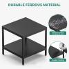 imageYITAHOME Table Stand for Commercial Ice Maker Machine 2Tier Storage Shelf Coffee Tea End Table Square Simple Style Side Table for Office Restaurant Home Bars Coffee ShopTable Stand