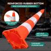 imageYITAHOME Traffic Cones 28 Inch 12 Pack with 36FT Chain and Reflective Collars PVC Orange Construction Cones Safety Cones for Parking Lot Home Road36 Inch