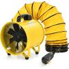imageYITAHOME Utility Blower Fan 12 Inch Two Speed Portable Exhaust Fan Extractor Fan with GFCI Plug Automatic Poweroff Protection Ventilation Fans with 32FT Ducting for Paint Booth WarehouseYellow