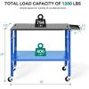 imageYITAHOME Welding Table 36quot x 24quot Welding Table Top with 58quot Holes 012quot Thick Fabrication Table 1320lb Load Capacity Metal Workbench Heavy Duty Carbon Steel Weld Table for Welding SawingBlack  Blue