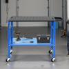 imageYITAHOME Welding Table 36quot x 24quot Welding Table Top with 58quot Holes 012quot Thick Fabrication Table 1320lb Load Capacity Metal Workbench Heavy Duty Carbon Steel Weld Table for Welding SawingBlack  Blue