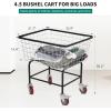 imageYITAHOME Wire Laundry Cart 45 Bushel Rolling Laundry Basket with Wheels Metal Commercial Wire Laundries Basket Cart with Galvanized Finish Heavy Duty Large Steel Baskets for Clothes Storage45 Bushel