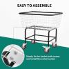 imageYITAHOME Wire Laundry Cart 45 Bushel Rolling Laundry Basket with Wheels Metal Commercial Wire Laundries Basket Cart with Galvanized Finish Heavy Duty Large Steel Baskets for Clothes Storage45 Bushel
