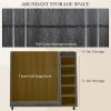 imageYITAHOME Wooden Golf Bag Organizer for Garage Rolling Storage Stand for Golf Bags Clubs Balls and Accessories Holds 2 or 3 Golf Bags Ideal for Golf Equipment OrganizationDeepgray