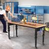 imageYITAHOME Work Bench 48quot L X 24quot W Adjustable Workbench for Garage WPegboard ampamp Power Outlets HeavyDuty Workstation 1600 LBS Load Capacity with Wheels for Workshop Office Home Outdoor48L X 20D
