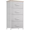 imageYITAHOME Dresser with 4 Drawers  Fabric Storage Tower Organizer Unit for Bedroom Living Room Hallway Closets  Sturdy Steel Frame Wooden Top ampamp Easy Pull Fabric BinsLight Grey