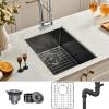 imageYITAHOME Kitchen Sink 33quot x 19quot x 10quot Undermount 304 Stainless Steel 5050 Double Bowl With Accessories 16 Gauge for Workstation Prep Kitchen BarBlack
