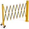 imageYITAHOME Metal Expandable Barricade Gate Outdoor 16FT Folding Security Gate Retractable Driveway Gate Folding Safety BarricadeYellowBlack