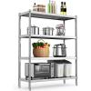 imageYITAHOME NSF Stainless Steel Shelves 60quot18quot60quot 4 Tier Storage Shelf Heavy Duty Shelving for Kitchen Garage Office Restaurant Warehouse 201 Bright Silver481860