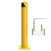 imageYITAHOME Safety Bollard Post 36quot x 45quot Steel Bollards for Warehouse Yellow 1 Pack1 PACK
