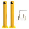 imageYITAHOME Safety Bollard Post 36quot x 45quot Steel Bollards for Warehouse Yellow 1 Pack2 PACK