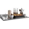 imageYITAHOME Stainless Steel Shelf 14 x 36 Inches Wall Mount Metal Floating Sheld with Transparent Silicone Mat NSF Commercial Kitchen Shelving Rack for Storage Restaurant Home Hotel Garage1236