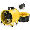 imageYITAHOME Utility Blower Fan 12 Inch Two Speed Portable Exhaust Fan Extractor Fan with GFCI Plug Automatic Poweroff Protection Ventilation Fans with 32FT Ducting for Paint Booth WarehouseYellow
