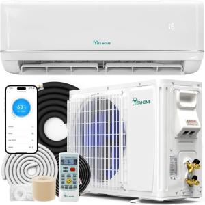 imageYITAHOME 12000 BTU Mini Split Air Conditioner Heat Pump System Wifi Enabled 20 SEER2 115V Inverter Ductless AC Cool Up to 750 Sq Ft Compatible with Alexa Complete Installation Kit White24000 BTU 208230V  21 SEER2  WiFi  QSeries