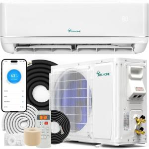 imageYITAHOME 12000 BTU Mini Split Air Conditioner Heat Pump System Wifi Enabled 20 SEER2 115V Inverter Ductless AC Cool Up to 750 Sq Ft Compatible with Alexa Complete Installation Kit White12000 BTU 208230V  21 SEER2  WiFi