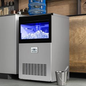 imageYITAHOME 2 Way Water Inlet Commercial Ice Maker Machine 150LBS24H 33LBS Storage Bin Tap Water ampamp Top Loading 35 Gallon Freestanding Ice Maker with Stainless Steel Ice Scoop Ice Bucket120 LBS