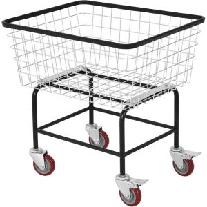 imageYITAHOME 45 Bushel Wire Laundry Cart Rolling Laundry Basket with Wheels Metal Commercial Wire Laundries Basket Cart Heavy Duty Large Steel Baskets for Clothes Storage25 Bushel