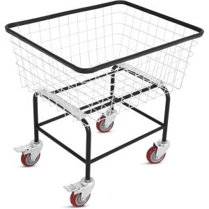 imageYITAHOME 45 Bushel Wire Laundry Cart Rolling Laundry Basket with Wheels Metal Commercial Wire Laundries Basket Cart Heavy Duty Large Steel Baskets for Clothes Storage45 Bushel