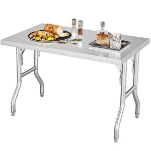 imageYITAHOME 48quot X 24quot Stainless Steel Folding Table NSF Folding Prep Table with Undershelf Foldable Stainless Steel Table for Home Kitchen Restaurant Garage Warehouse Patiowo undershelf