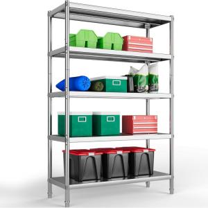 imageYITAHOME NSF Stainless Steel Shelves 60quot18quot60quot 4 Tier Storage Shelf Heavy Duty Shelving for Kitchen Garage Office Restaurant Warehouse 201 Bright Silver481872