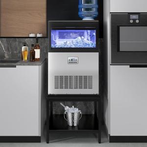 imageYITAHOME Table Stand for Commercial Ice Maker Machine 2Tier Storage Shelf Coffee Tea End Table Square Simple Style Side Table for Office Restaurant Home Bars Coffee ShopTop Loading 100LBSTable