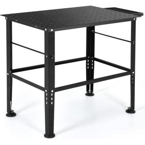 imageYITAHOME Welding Table 36quot x 24quot Welding Table Top with 58quot Holes 012quot Thick Fabrication Table 1320lb Load Capacity Metal Workbench Heavy Duty Carbon Steel Weld Table for Welding SawingBlack