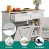 imageYITAHOME 10 Gallon Tilt Out Trash Can Cabinet Freestanding Kitchen Trash Recycling Cabinet with 2 Drawer ampamp Adjustable Shelves Trash Bin Cabinets for Kitchen Dining Room Off White