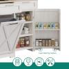 imageYITAHOME 10 Gallon Tilt Out Trash Can Cabinet Freestanding Kitchen Trash Recycling Cabinet with 2 Drawer ampamp Adjustable Shelves Trash Bin Cabinets for Kitchen Dining Room Off White