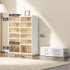 imageYITAHOME 10 Tiers20 Pairs Easy Assembly Shoe Box with Magnetic Doors Foldable Shoe Storage Organizer for Closet Collapsible Shoe Rack Sneaker Organizer for Entryway Living Room Bedroom White6 Tiers24 Pairs