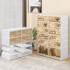 imageYITAHOME 10 Tiers20 Pairs Easy Assembly Shoe Box with Magnetic Doors Foldable Shoe Storage Organizer for Closet Collapsible Shoe Rack Sneaker Organizer for Entryway Living Room Bedroom White6 Tiers24 Pairs