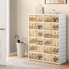 imageYITAHOME 10 Tiers20 Pairs Easy Assembly Shoe Box with Magnetic Doors Foldable Shoe Storage Organizer for Closet Collapsible Shoe Rack Sneaker Organizer for Entryway Living Room Bedroom White6 Tiers24 Pairs